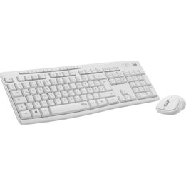 Logitech MK295 Silent Layout US Teclado de membrana sem fio branco com mouse