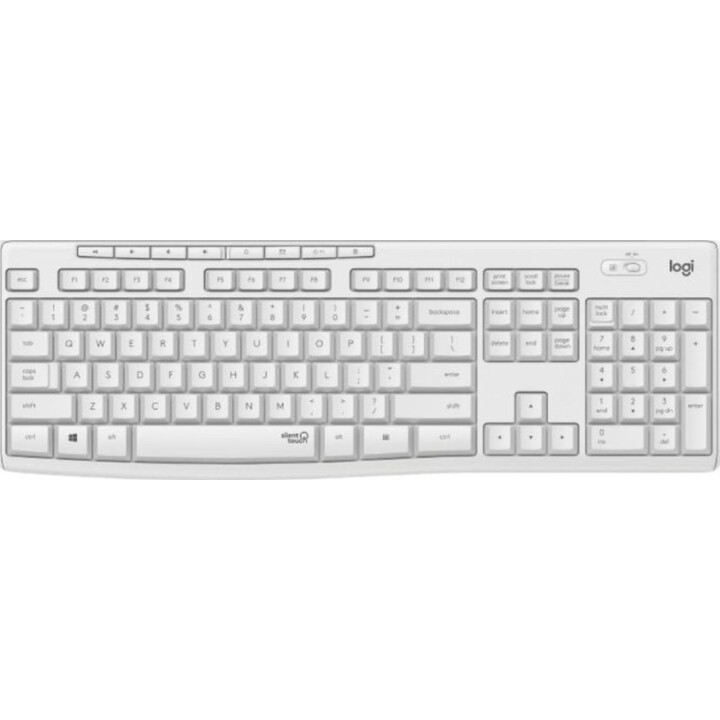 Logitech MK295 Silent Layout US Teclado de membrana sem fio branco com mouse