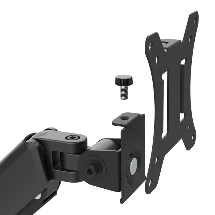 Supporto per 3 monitor Maclean, molla a gas, 17"-27", 2-8 kg, nero, MC-137