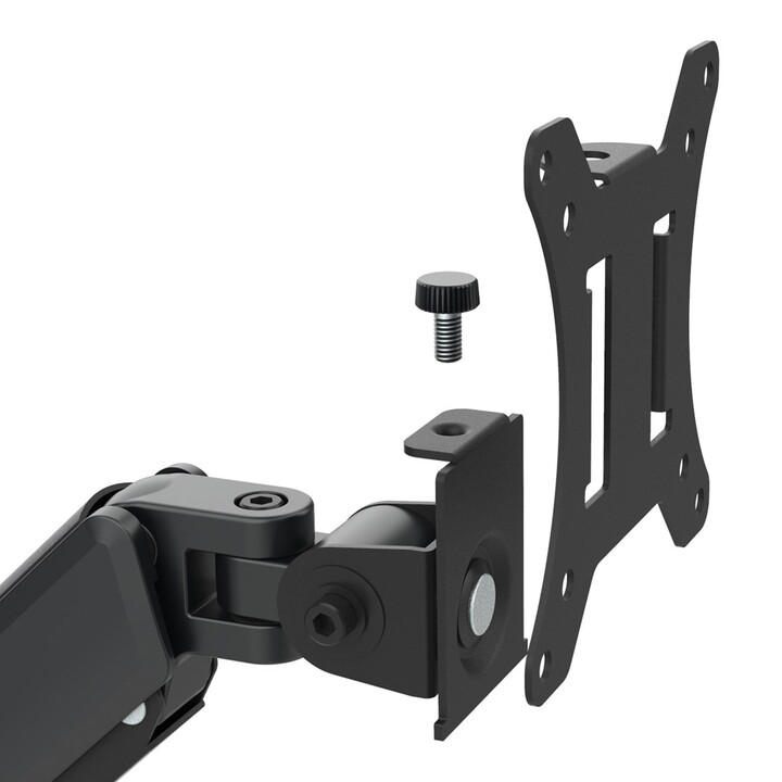Support pour 2 moniteurs Maclean, ressort à gaz, 17"-32", 2-10kg, noir, MC-134