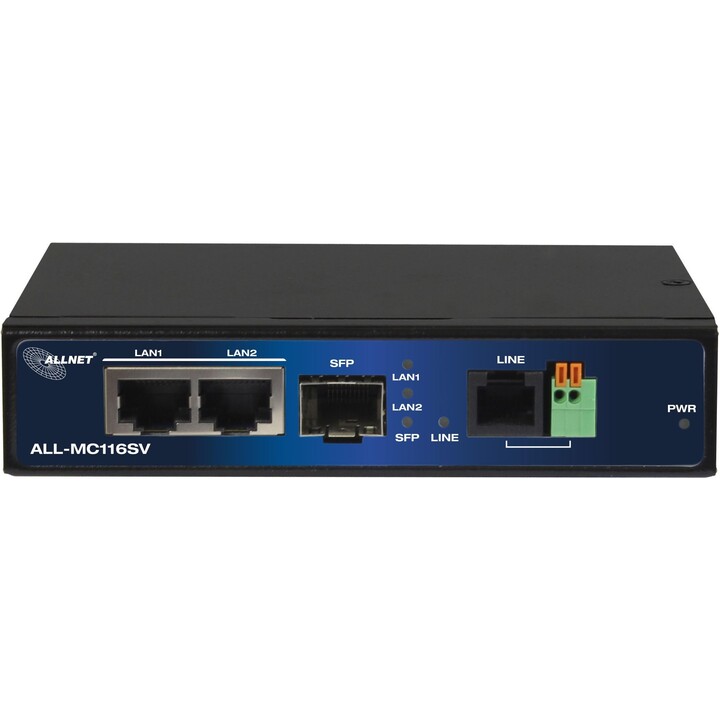 ALLNET ALL-MC116SV-VDSL2, Reliable VDSL2 Bridge Modem with Gigabit Ethernet and SFP Connectivity