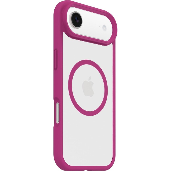 Capa MagSafe OtterBox React Series para iPhone Air, transparente/rosa