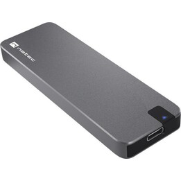 NATEC NKZ-1953, Aluminium-Festplattengehäuse, M.2, 0,21m; USB 3.1, Silber