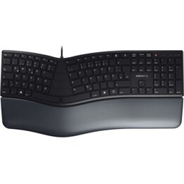 Teclado ergonômico Cherry KC 4500, preto, estilo curvo, apoio de pulso
