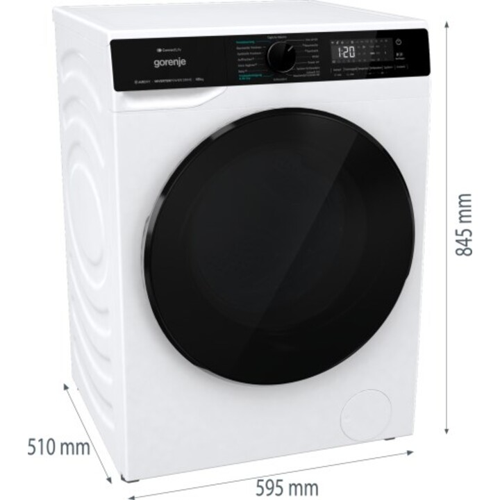 Gorenje WD2PA854ADW/AT Freestanding Front Load Washer Dryer White D