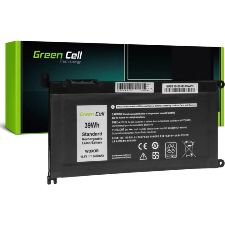 Batería para portátil Green Cell WDX0R 11,4 V 3400 mAh Dell