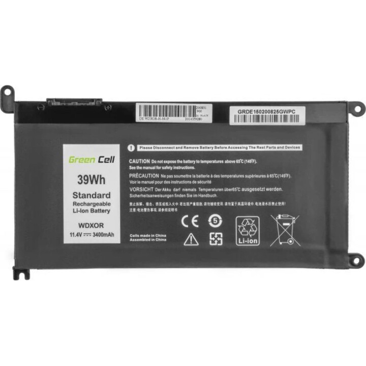Batería para portátil Green Cell WDX0R 11,4 V 3400 mAh Dell