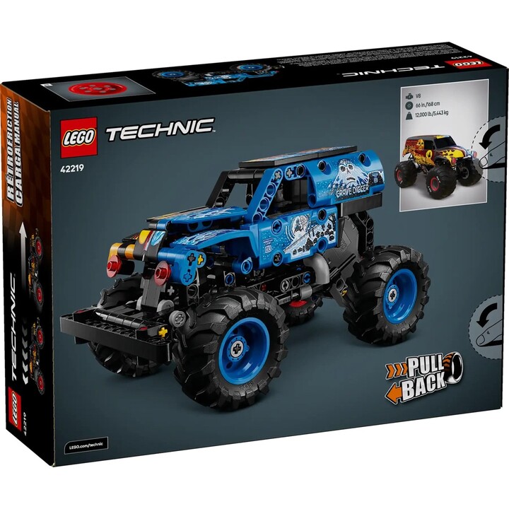 LEGO TECHNIC 42219 Monster Jam Grave Digger Fuoco e Ghiaccio