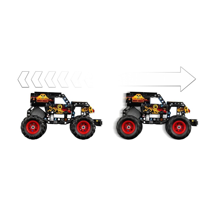 LEGO TECHNIC 42219 Monster Jam Grave Digger Fuoco e Ghiaccio