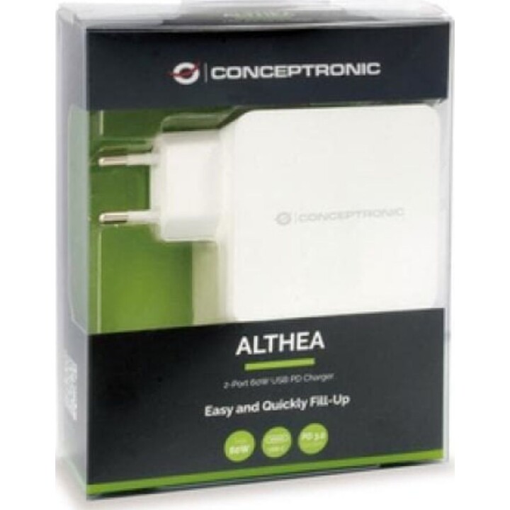 Chargeur mural à charge rapide Conceptronic USB-C 3A blanc
