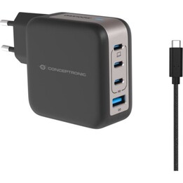 Caricatore universale per dispositivi mobili Conceptronic ALTHEA18B, nero, alimentazione CA, ricarica rapida, per interni
