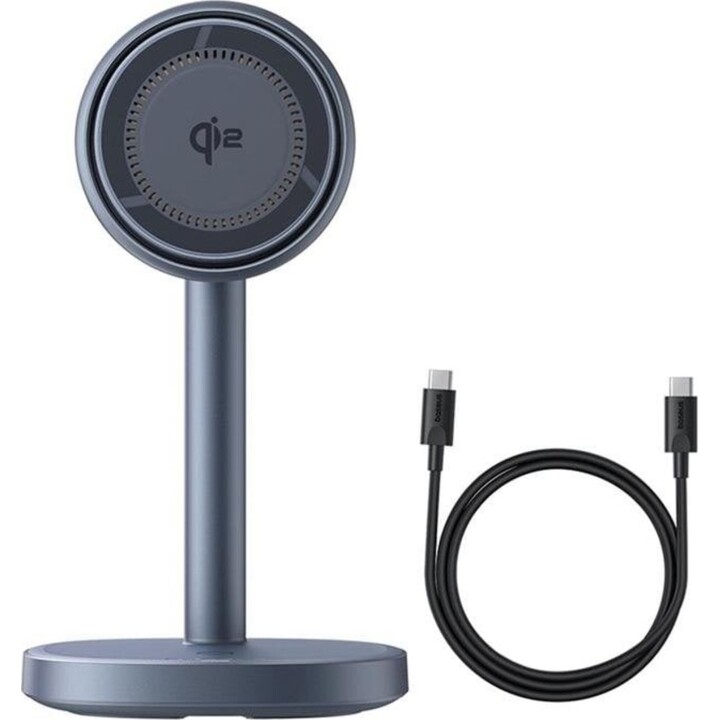 Support pour smartphone Baseus Orbit 2 Pro, chargement sans fil pour iPhone, ventilation 20 W, gris