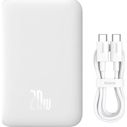 Batería externa Baseus Mini Air PowerBank Inalámbrico MagSafe 20W USB-C 6000mAh Blanco