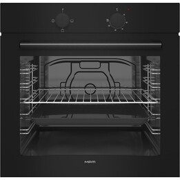 MPM MPM-30-BO-28, Horno eléctrico empotrable con temporizador preciso y múltiples programas de cocción, Negro