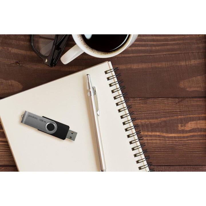 Goodram - USB Flash Drive 128 GB USB 3.0 Twister Black (UTS3-1280K0R11)
