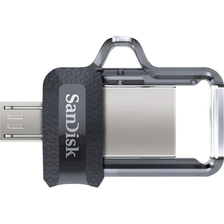 Pendrive SanDisk Ultra Dual m3.0 256GB USB 3.0 Cinza/Prata