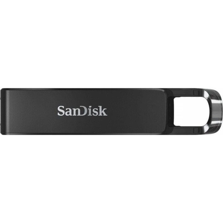 Unidade flash USB-C SanDisk Ultra de 128 GB, preta, velocidade de leitura de 150 MB/s