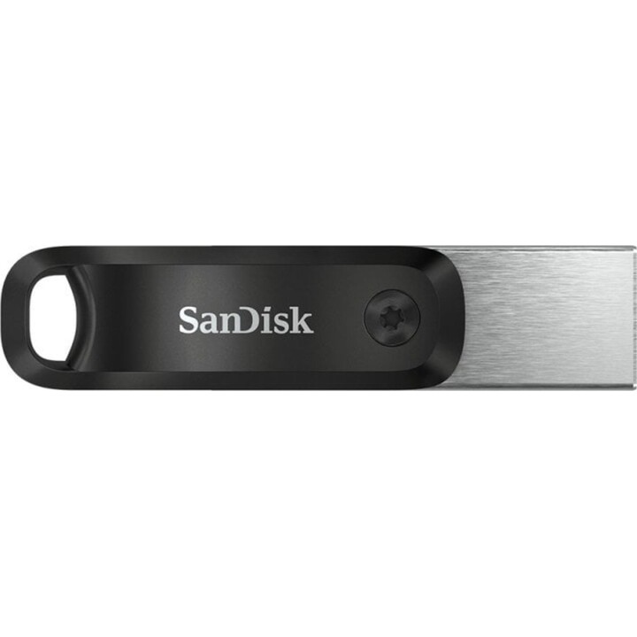 Sandisk iXpand Go Pendrive 64 GB USB 3.0/Lightning Nero/Argento Indicatori LED