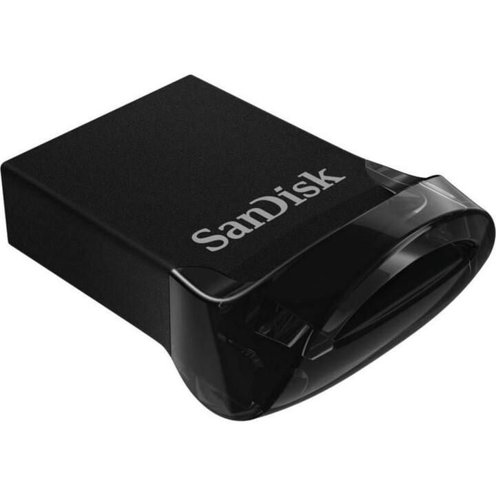 Sandisk Ultra Fit 128GB USB 3.1 Flash Drive, Capless Form Factor, Black