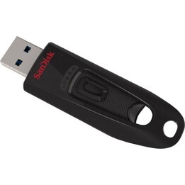 Unidade flash Sandisk Cruzer Ultra 128 GB USB 3.0, preta