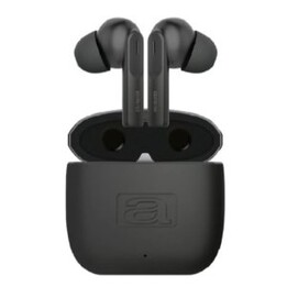 Fone de ouvido intra-auricular Bluetooth Aiwa EBTW-200 TWS ENC DSP 4H com microfone, cor preta