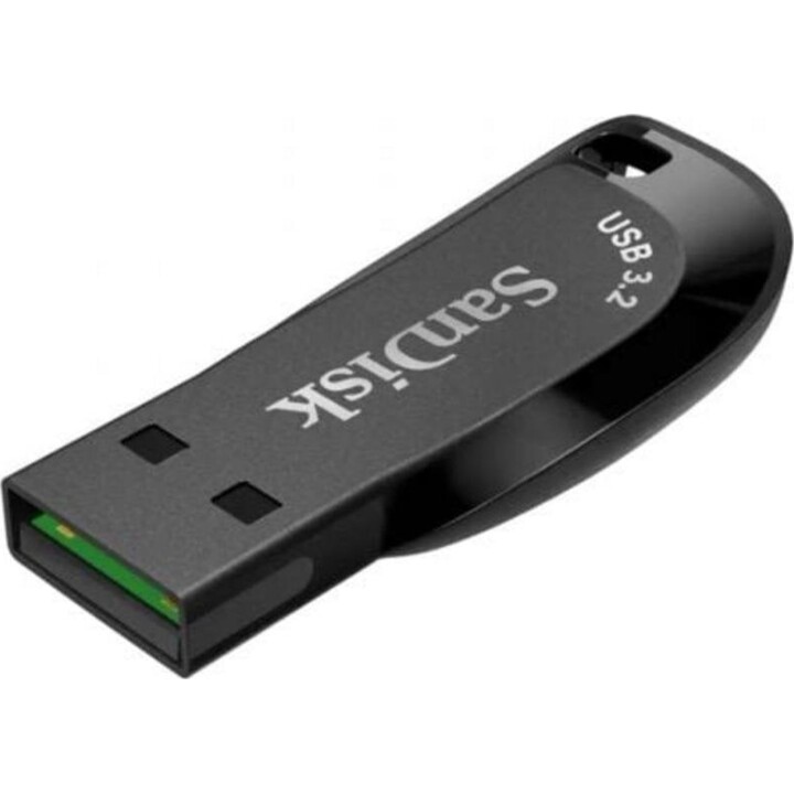 Sandisk Ultra Shift Pendrive 128 GB USB 3.2, Lesegeschwindigkeit 100 MB/s, kompakt, Schwarz