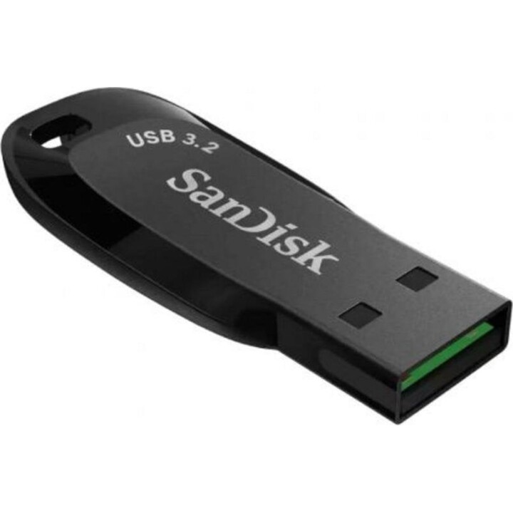 Sandisk Ultra Shift Pendrive 128 GB USB 3.2, Lesegeschwindigkeit 100 MB/s, kompakt, Schwarz