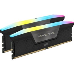 Corsair Vengeance RGB DDR5 6000 MHz PC5-48000 64 GB 2x32 GB CL30 memória RAM preta