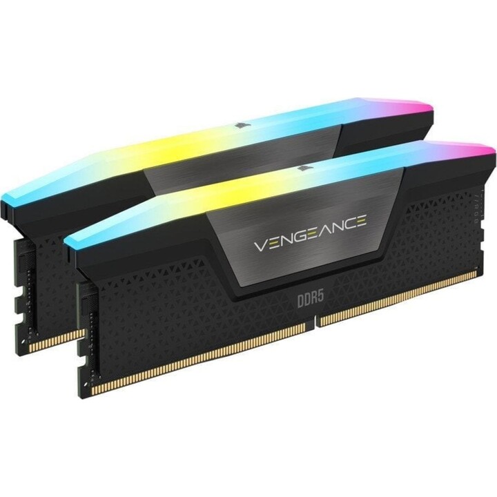 Corsair Vengeance RGB DDR5 6000 MHz PC5-48000 64 Go 2x32 Go CL30 Mémoire RAM Noir