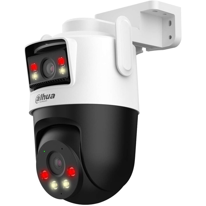 Câmara WiFi Dahua P5D-5F-PV 10 MP (2 x 5 MP), altifalante e microfone, Branco, Preto