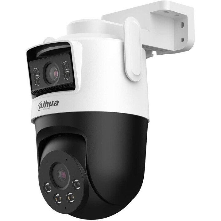 Câmara WiFi Dahua P5D-5F-PV 10 MP (2 x 5 MP), altifalante e microfone, Branco, Preto