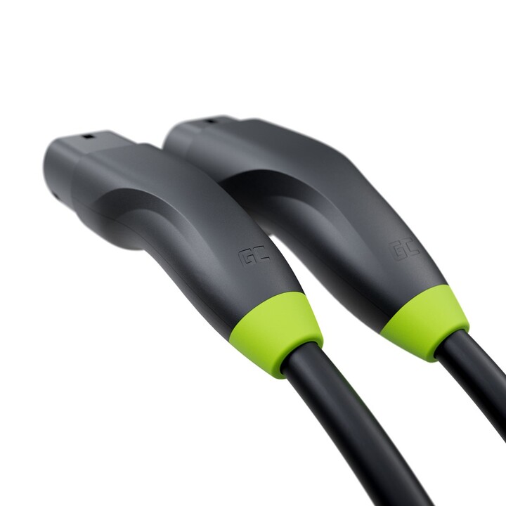 Green Cell EVKABGC04 Electric Vehicle Charging Cable Black Type 1 Type 2 3 7 m