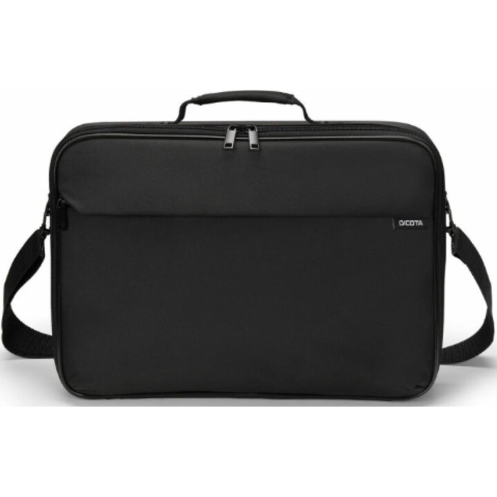 Dicota D32089-RPET 17.3" briefcase with recycled materials and shoulder strap, black
