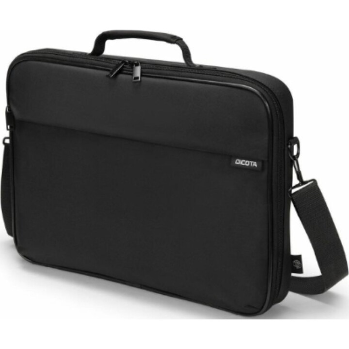 Dicota D32089-RPET 17.3" briefcase with recycled materials and shoulder strap, black