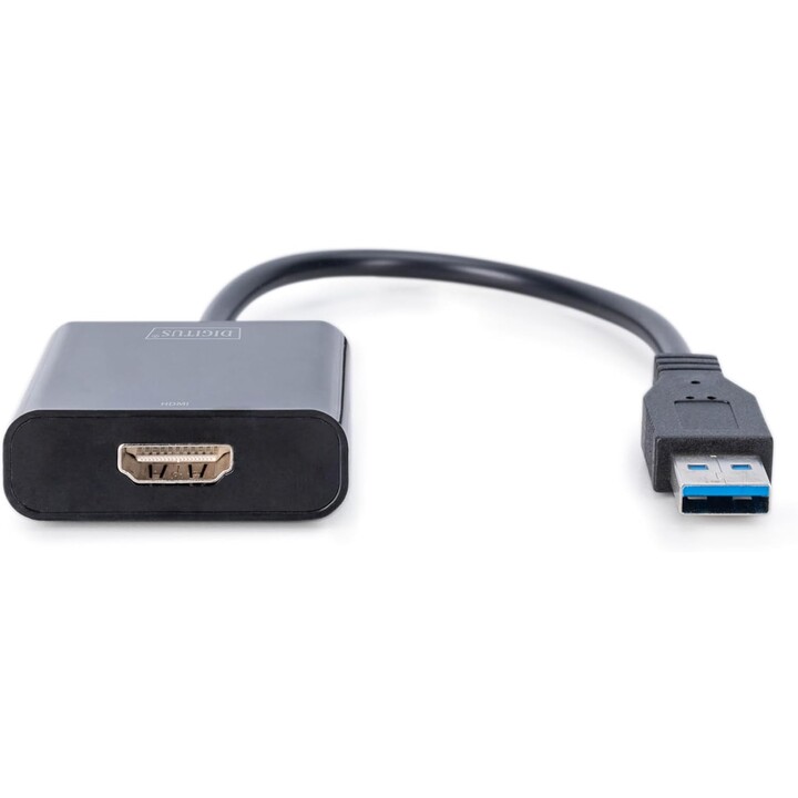 Adattatore grafico USB 3.0 Digitus, da USB A a HDMI di tipo A, Full HD, 1920x1080 pixel, plastica, nero