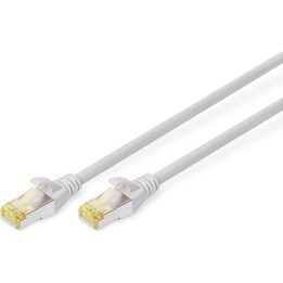 Digitus LAN Kabel Cat 6A, 25m, RJ45 Netzwerkkabel, S/FTP geschirmt, kompatibel mit Cat6 und Cat7, grau