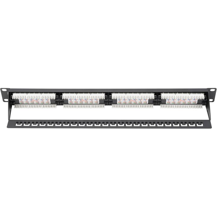 Digitus Panneau de brassage Cat 6, 24 ports, 19", 1U, non blindé, noir