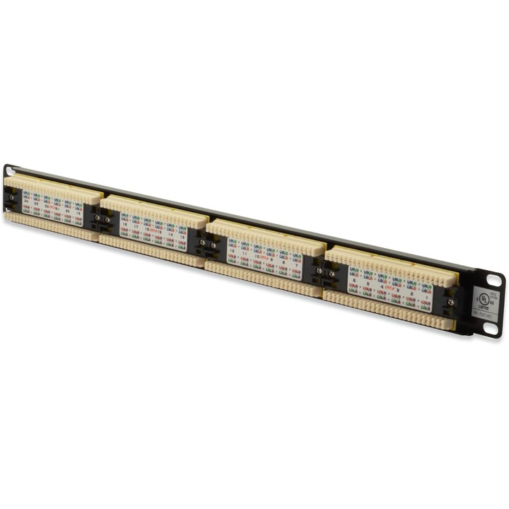 Digitus Panneau de brassage Cat 6, 24 ports, 19", 1U, non blindé, noir