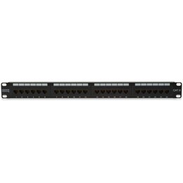 Pannello patch Digitus Cat 6, 24 porte, 19", 1U, non schermato, nero