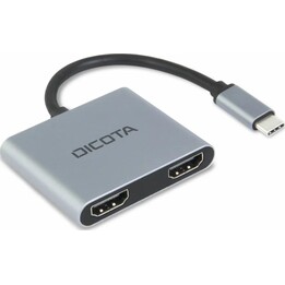Dichota Station d'accueil mobile USB-C 4 en 1, mini connecteur 4K, HDMI, PD, 100 W, argent