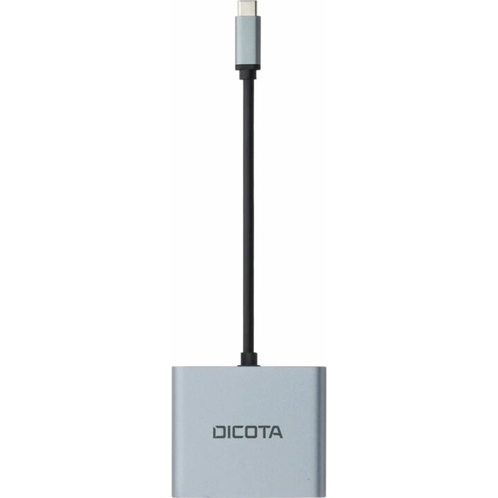 Dichota 4-in-1 USB-C Mobile Dockingstation, 4K Mini-Anschluss, HDMI, PD, 100 W, Silber