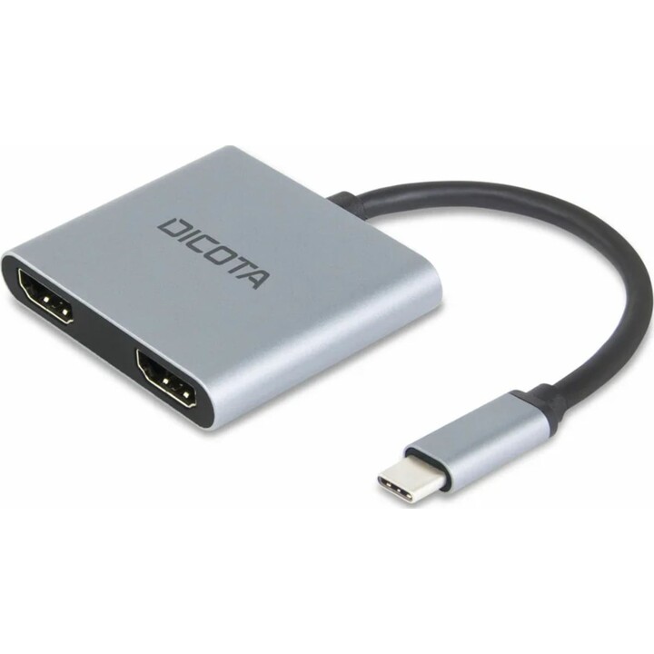 Dichota 4-in-1 USB-C Mobile Dockingstation, 4K Mini-Anschluss, HDMI, PD, 100 W, Silber