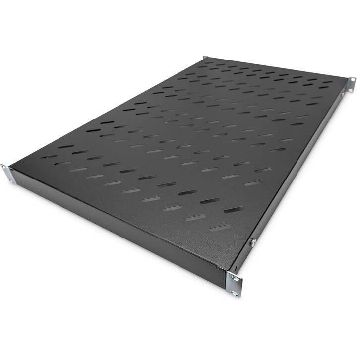 Digitus Estante, Profundidad variable, Para instalación fija, 19", 1U, Capacidad de carga 50 kg, Para armarios de red y servidor