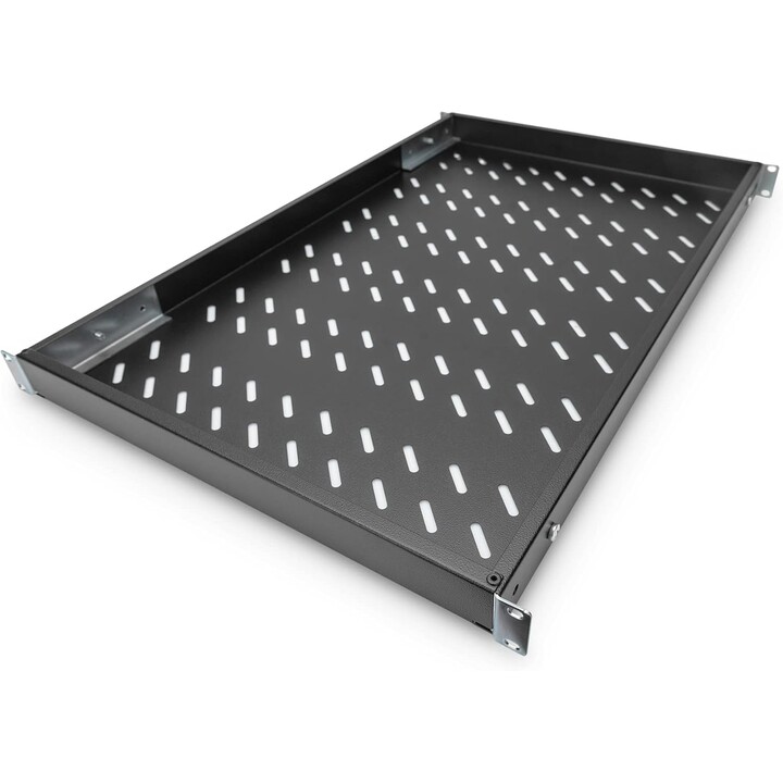 Digitus Estante, Profundidad variable, Para instalación fija, 19", 1U, Capacidad de carga 50 kg, Para armarios de red y servidor