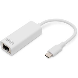 Digitus DN-3024 Adaptateur de câble RJ 45 aluminium (RJ 45, Connecteur mâle/Connecteur femelle, 0.2 m, Aluminium), Blanc