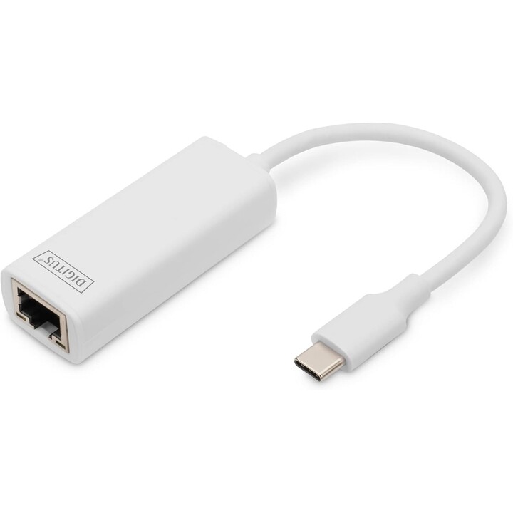 Digitus DN-3024 RJ 45 Kabeladapter Aluminium (RJ 45, Stecker/Buchse, 0,2 m, Aluminium), weiß