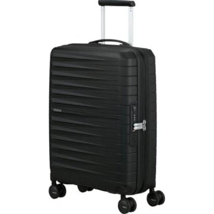 AMERICAN TOURISTER FastForward Spinner Suitcase 55cm 4 Wheels Expandable Black