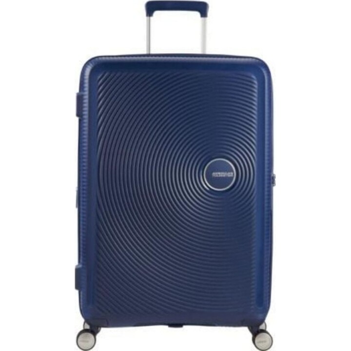 Maleta American Tourister SoundBox Spinner 67cm Expandible 4 Ruedas azul marino