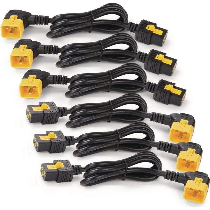 APC Cable de alimentación 6x C19 / C20 1,8 m acodado, Negro, Amarillo