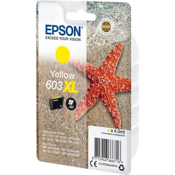 Epson 603XL, 4ML, Etoile de mer, cartouche d'encre, jaune